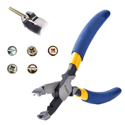 Multi-Function Screw Extractor Pliers, Non-Slip Screw Removal Tool, Extracts Stripped, Rusted Screws, Stripped Screw Remover Tool, Lineman Plier for Quickly Removal of Damaged or Rusted Fasteners