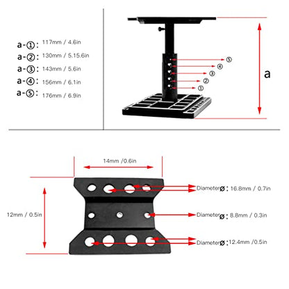 SUNGOOYUE RC Car Work Stand, Aluminum Alloy 360 Degree Rotatable Lockable Regulable Height RC Car Repair Workstation Vehicle Scale Accessories Vehicle Bodies & Scale Acce