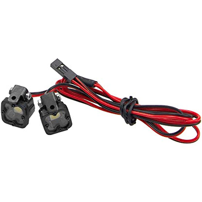 RC Crawler Bumper Light LED Headlight Spotlight w/Square Cover Compatible with Traxxas TRX-4 Axial SCX10 90046 D90 CC01 Wraith Redcat Gen8 1/10 RC Crawler Car (2Leds)