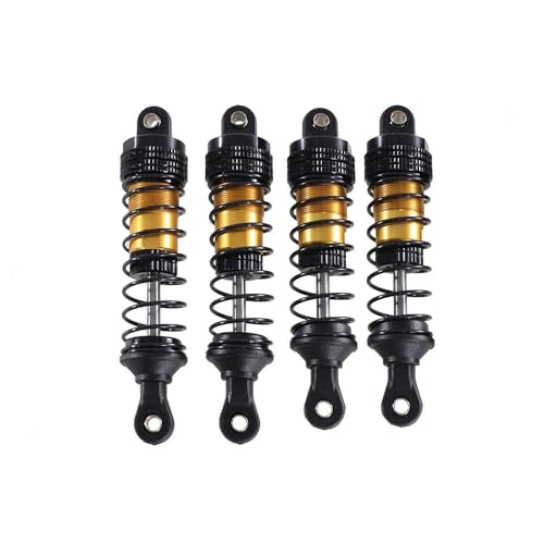 4PCs Upgraded Shock Absorbers Front ＆ Rear Hydraulic Shock Absorbers for MJX Hyper Go SCY Wltoys H16BM H14BM 14301 14302 14303 1/12 1/14 1/16 RC Car Upgrade Parts (77mm 80mm Golden) - color: 77mm 80mm Golden