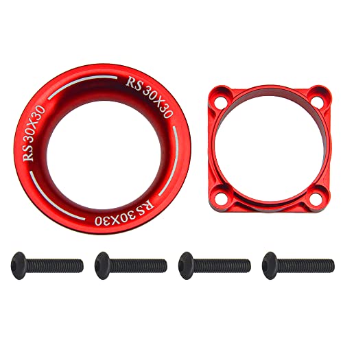 Metal Motor ESC Cooling Fan Cover Air Inlet Channel 3010 for 30mm×30mm 540 550 Motor Fan Compatible with 1/8 1/10 1/12 RC Car Truck (Red) - color: Red