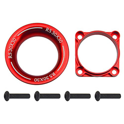 Metal Motor ESC Cooling Fan Cover Air Inlet Channel 3010 for 30mm×30mm 540 550 Motor Fan Compatible with 1/8 1/10 1/12 RC Car Truck (Red) - color: Red