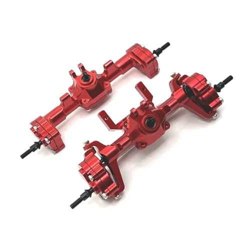 RC Crawler Axle for FMS for FCX24 for Xiaoqi for Crusher 1/24 RC Models Portal Axle Upgrade Kit Aluminum Front Rear Assembly(Red,Front and Rear) - color: Red, size: Front and Rear