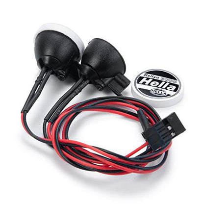 Que-T Metal RC Round LED Light with Cover for TRX-4 Axial SCX10 Tamiya CC01 D90 TF2 1: 10 Crawer Car (2pcs) - color: 2pcs