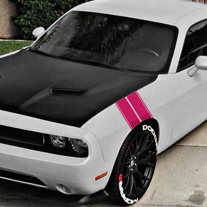 x xotic tech Fender Stripes Hash Marks KK Vinyl Decal Universal for Car Truck Sticker Racing Stripe 11"x23" (Pink) - color: Pink