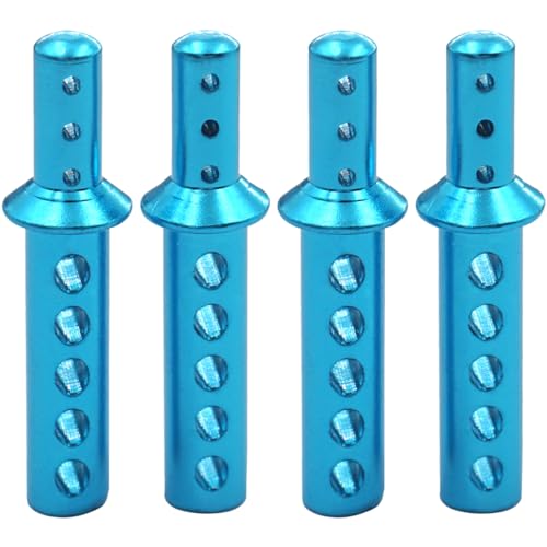4PCS Vgoohobby 188037 RC Aluminum Body Post Mounts Upgrade Parts Compatible with Redcat Volcano S30 EPX 1/10 RC 4WD Car Off-Road Monster Truck Buggy,Blue