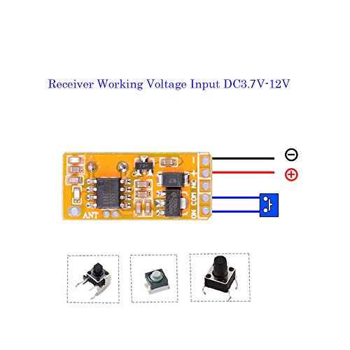 3.7-12V Wireless Remote Control Switch Mini Small PCB 433mhz RF Transmitter,3V -12V Battery Power Circuit Micro Controller for DIY