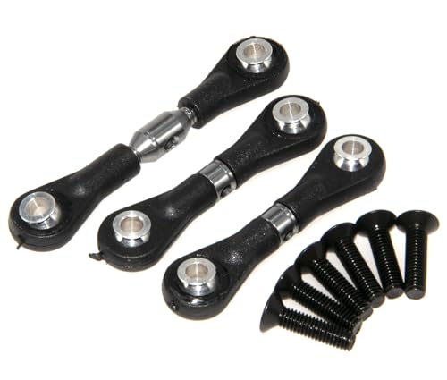 Steering Rod Tie Links Compatible with Tamiya TT02 TT02T Turnbuckles Upgrade RC Crawler Car Aluminum Alloy Linkage Part(Titanium) - color: Titanium