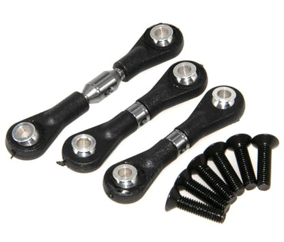 Steering Rod Tie Links Compatible with Tamiya TT02 TT02T Turnbuckles Upgrade RC Crawler Car Aluminum Alloy Linkage Part(Titanium) - color: Titanium