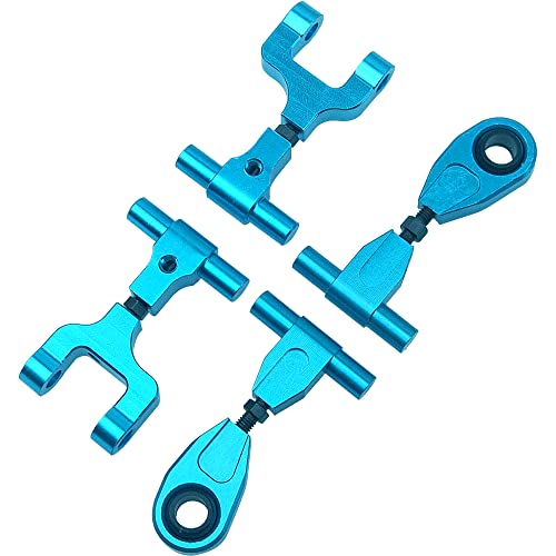 Aluminum Front Upper & Rear Upper Suspension Arms Swing Arm Set Compatible with Tamiya TT02 1/10 RC On Road Touring Car Upgrade Parts