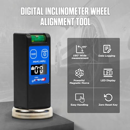 Universal Camber Gauge Digital Wheel Alignment Tool | BELEY Caster Camber Gauge Magnetic LCD for Car Truck RV SUV Wheel Alignmen