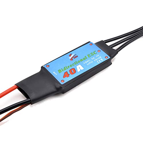 Bidirectional 40A Brushless ESC 2-6S UBEC 3A 5V | Electric Speed Controller for RC Car Boat Underwater Propeller - color: 40a Esc