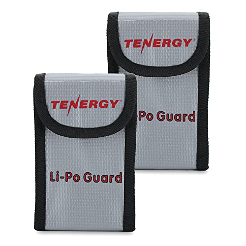 Tenergy 2 Pack, Fire Retardant Lipo Bags, Battery Bags for Charging and Storage, 5.5x3.5x2 inches Each - size: 2x Small 5.5x3.5x2in