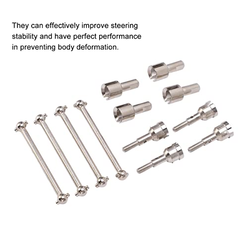 RC Dog Bone Drive Shaft,RC Dogbone Adapter Diff Cup Joint Axle as RC Car Truck Parts Replacement,RC Diff Cup Joint for A949 A959 A969 A979 K929 and Other 1/18 RC Car(Silver)