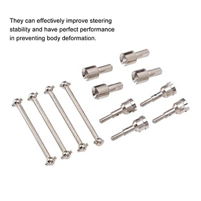 RC Dog Bone Drive Shaft,RC Dogbone Adapter Diff Cup Joint Axle as RC Car Truck Parts Replacement,RC Diff Cup Joint for A949 A959 A969 A979 K929 and Other 1/18 RC Car(Silver)