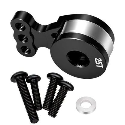 25T Servo Horn Servo Saver Arm for Tamiya 1/10 TT02 TT2S RC Drift Car Upgrade Parts (Black) - color: Black
