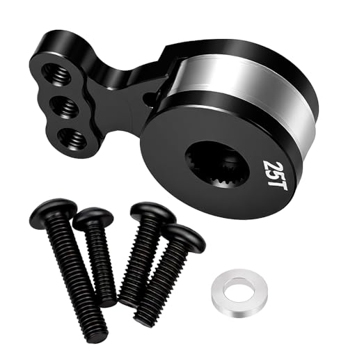 25T Servo Horn Servo Saver Arm for Tamiya 1/10 TT02 TT2S RC Drift Car Upgrade Parts (Black) - color: Black