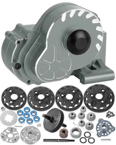 Metal Magnum 272R Assembled Transmission Upgrades Part for 1/10 Slash/Rustler/Stampede/Bandit 2WD VXL. Gearbox Transmission Bundle with Tooth Spur Gear Hops Up. #9495(Titanium) - color: Titanium(for 1/10)