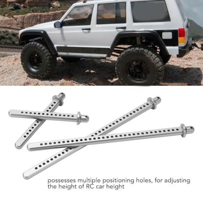 4Pcs Aluminum Body Post Mounts,Rc Body Mounts, Front Rear Extended Body Post Mount Shell for Axial Scx10 90046 1/10