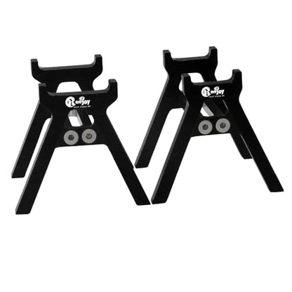 RC Car Stand Aluminum Alloy RC Car Static Display Stand Work Stand for 1/18 1/24 TRX4M FCX18 SCX24 FCX24 RC Car Upgrade Parts, All Black - color: All Black