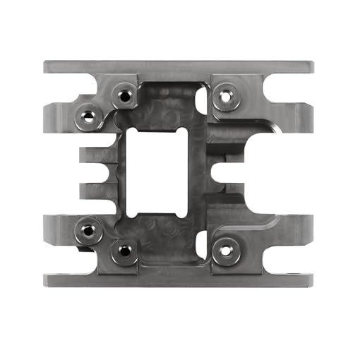 INJORA Brass Grey Skid Plate Transmission Mount CNC Upgrade for TRX4M 1/18 RC Crawler, 53g - color: Grey Brass