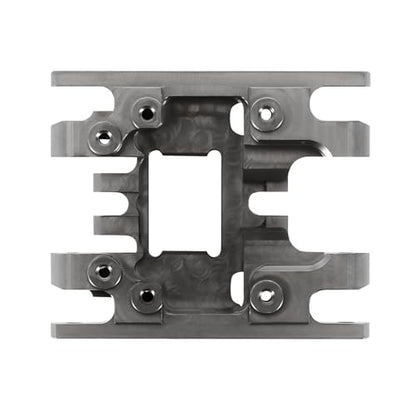 INJORA Brass Grey Skid Plate Transmission Mount CNC Upgrade for TRX4M 1/18 RC Crawler, 53g - color: Grey Brass
