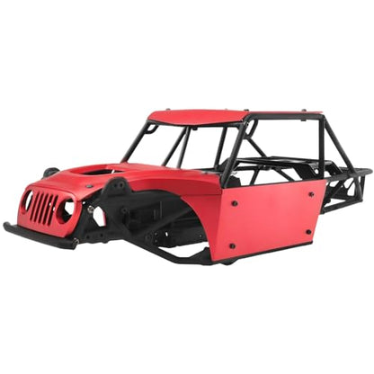 Aluminum Body Panels Kit for Vanquish H10 Optic Sparco H10 Optic Yokohama RTR 1/10 RC Crawler Upgrade Parts (Red) - color: Red