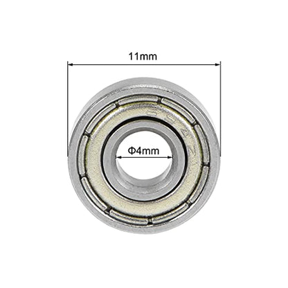 uxcell 694ZZ Deep Groove Ball Bearings Z2 4mm X 11mm X 4mm Double Shielded Carbon Steel 2pcs - size: 4mmx11mmx4mm