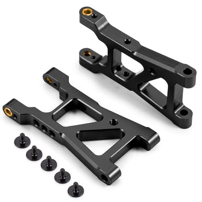 RC Aluminum Alloy Front & Rear Lower Suspension Arms Set Compatible with Tamiya XV01 1/10 RC Drift Car Upgrade Replace Parts, High-Precision XV01 Lower Swing Arms Set (Black) - color: Black