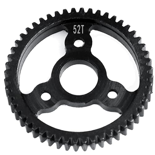 32P Spur Gear, 52T 0.8 Metric Pitch, Compatible with 32-Pitch, Hardened Steel 52 Tooth 0.8M Spur Main Gear for 1/10 TRAXXAS Ford Rustler Slash Stampede 4X4 Arrma, Replace #6843 - size: M0.8-Spur Gear-52T