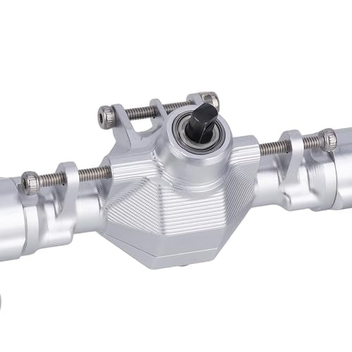 Ascent-18 Portal Axle Set for Redcat Ascent-18 Upgrade, CNC Aluminum Front & Rear Axles with Brass Portal Covers, Steel Gears, Servo Mount & Steering Links (Silvery) - color: Silvery
