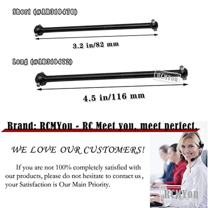 Centor Drive Shaft Dogbone Upgrades for 1/8 Typhon 6s Blx,Outcast 6S BLX,Notorious 6S BLX,2pcs Centor Driveshaft Axles Dogbone Part,Harden Metal #45 Hop ups,More Power 2022,Black