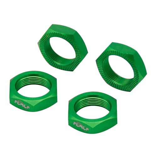 FLMLF 24mm RC Car Wheel Nuts 4-Piece Set for 1/5 HPI ROFUN BAHA ROVAN KM Baja 5B 5T 5SC Truck Parts (Green) - color: Green
