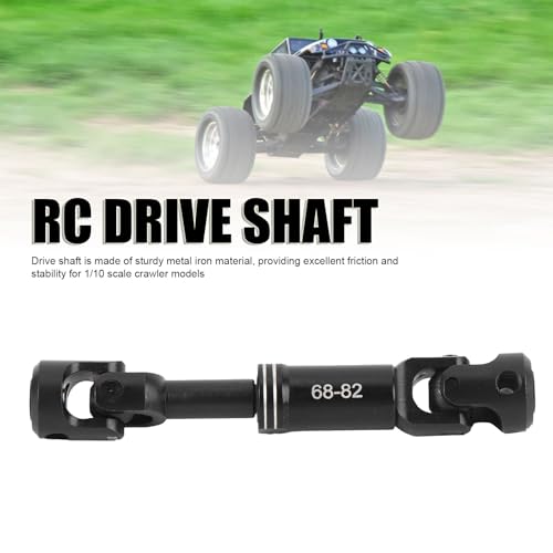Drfeify RC Drive Shaft, Metal RC Car Crawler Drive Shaft with Screws for SCX10 1/10 RC Cars (68-82MM) - size: 68-82MM
