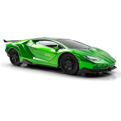 RC Drift Remote Control Car 2.4GHz 1/24 4WD 15KM/H High Speed Racing Sport with LED Lights Drifting Tire Toy for Adults Boys Girls Kids Gift - color: Green