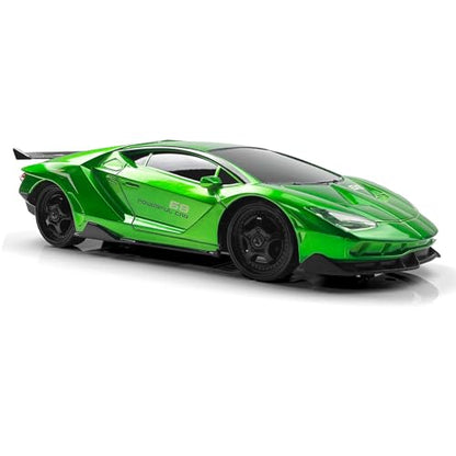 RC Drift Remote Control Car 2.4GHz 1/24 4WD 15KM/H High Speed Racing Sport with LED Lights Drifting Tire Toy for Adults Boys Girls Kids Gift - color: Green