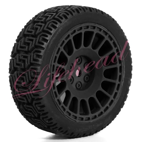 Lifehead 2.68 inch RC On Road Racing Car Tires and Wheels for 1/10 RC On-Road Touring Drift Car HSP Tamiya XV01 TT01 TT02 HPI Kyosho FAZER MK2 /12mm Hex - color: Black 2