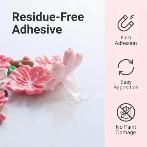 32 PCS Cherry Blossom Car Stickers, 3D Cute Cherry Blossom Car Decoration Sticker, Scratch-Proof Waterproof Car Stickers and Decals, Universal for Cars, Motorcycles, Offices Home Decor (Pink)