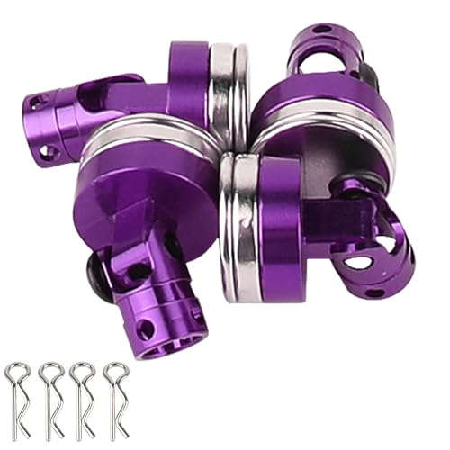 4PCS RC Magnetic Body Post with Clips,Alloy Magnetic Stealth Invisible Body Shell Mount Column Compatible with HSP Redcat Himoto Traxxas SCX10 4WD 1/10 RC Car (Purple) - color: Purple