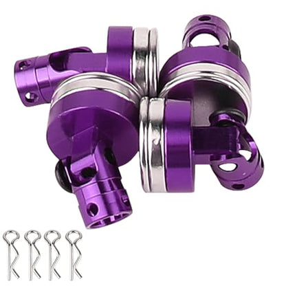 4PCS RC Magnetic Body Post with Clips,Alloy Magnetic Stealth Invisible Body Shell Mount Column Compatible with HSP Redcat Himoto Traxxas SCX10 4WD 1/10 RC Car (Purple) - color: Purple