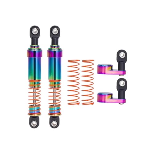 RC Models Parts For LCG Cheater Rigs For SCX10 For TRX4 For Capra VS4-10 1/10 RC Crawler 2Pcs Aluminum Big Bore Shocks Oil Damper With Offset Shock Cap(85mm) - size: 85mm