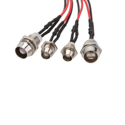 4 LED RC Car Light Kit, White Headlight Red Taillight for 1/12 1/10 1/8 RC Models Car Truck Lighting - color: 4 LED Red, White