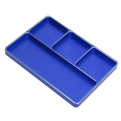 1/10 /8 RC Model Car Metal CNC Fourgrid Simple S Pan Storage Box Metal Nut S T BlackRC Rep S Tray RC Rep S T 4 Ids Aluminum Oy S T with Magnetic Pad for /10/8 RC Car RC Pla Blac - color: Blue