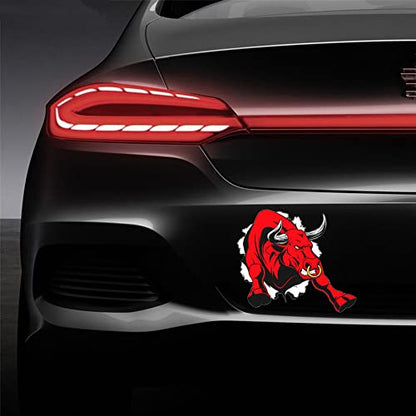 6-Inch Fashion Car Stickers - Angry Bull Design, Left and Right 2PCS (Style 2) - style: Style 2