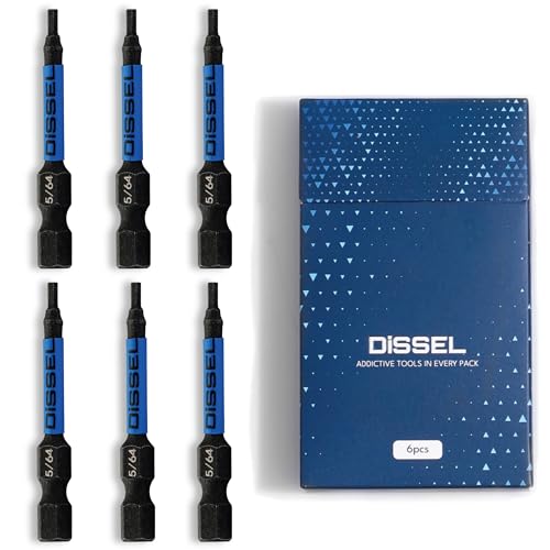 5/64 Hex Bit Set - SAE Magnetic 5/64 Allen Wrench, Durable S2 Steel Hex Driver for Bike, Furniture & RC Repairs (6pc). Impact Grade Allen Bits Designed for Precision and Durability. - size: 5/64", style: SAE