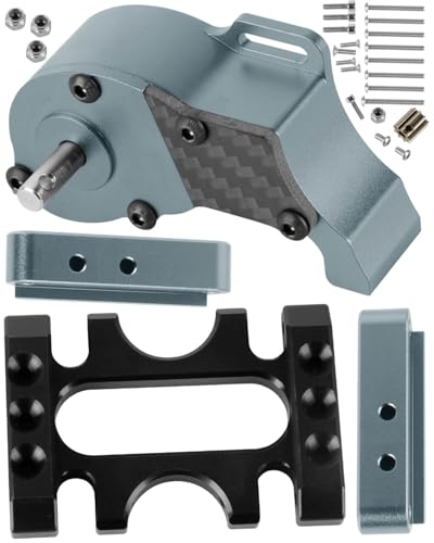 RC LCG Transmission Gearbox Upgrades Part for 1/10 SCX10 SCX10 II 90046 SCX10 III AXI03007 RC Crawler Car,Aluminum Low Center of Gravity highperformance Transmission Gearbox,Titanium - color: Titanium - (Gearbox)