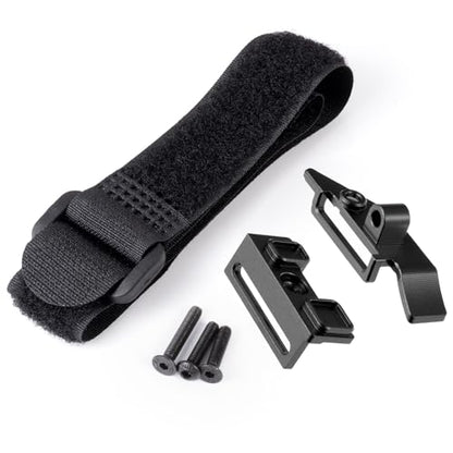 Battery Plate with Strap for Tra-xxas 1:16 Mini Maxx/XRT | Aluminium Mounting Tray 4WD VXL-3S Monster Truck Upgrades (Black) - color: Black