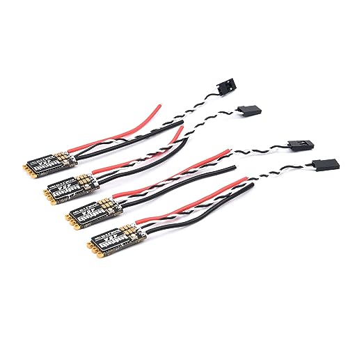 Readytosky 45A ESC 2-6S Brushless ESC Lipo BLHeli_S Brushless Electronic Speed Controller 45A Support D-Shot 150/300/600 for RC FPV Quadcopter Frame(4PCS) - color: 45a Esc Blheli_s 2-6s