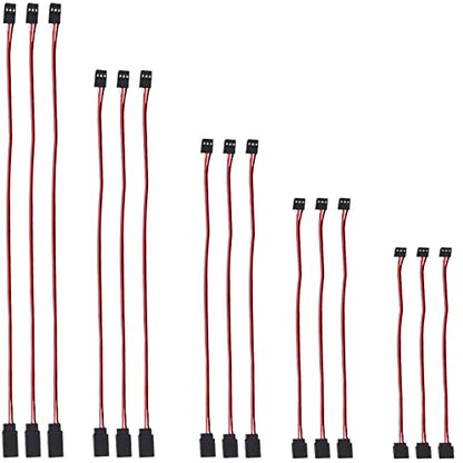 Frienda 15 Pieces 3-pin Servo Extension Cables Servo Extension Cord Male to Female Rc Wire Cable Connectors Compatible with Rc Jr Futaba Car Airplanes(3.9'', 5.9'', 11.8'', 19.7'', 23.6'') - size: 3.9'', 5.9'', 11.8'', 19.7'', 23.6''