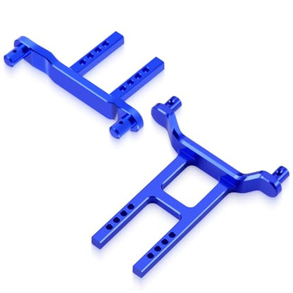 Aluminum Alloy Front & Rear Body Mount Post，Blue | Upgrade Parts, For Tra-xxas 1/18 Latrax Teton Desert Prerunner SST, RC Car - color: Blue